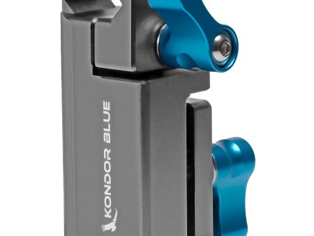 Kondor Blue Baby Pin 5 8  Spigot Receiver to NATO Clamp Adapter for Light Stands and Monitors (Space Gray) Online now