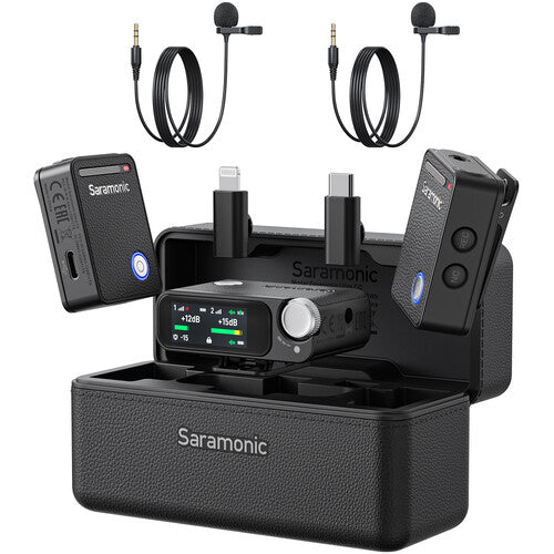 Saramonic Ultra 2-Person Digital Wireless Omnidirectional Lavalier Microphone System for Cameras and Mobile Devices (Black) Discount