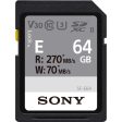 Sony SFE64 T2 SF-E UHS-II SDXC V30 Memory Card, 64GB on Sale