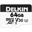 Delkin DDMSDAHS64G 64GB Hyperspeed UHS-I MicroSDXC V30 Memory Card w SD Adapter Online now