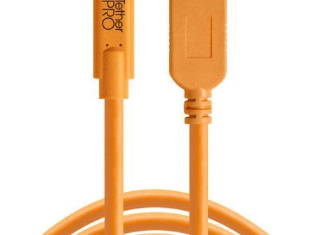 Tether Tools CUCA415-ORG Tetherpro USB Type-C To Tybe-A Extension Cable (15  Orange) Hot on Sale