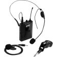 Gemini GMU-HSL100 Bodypack UHF Wireless Microphone System with Lavalier Mic, Headset Mic & Plug-In Receiver (512 to 541.7 MHz) For Discount