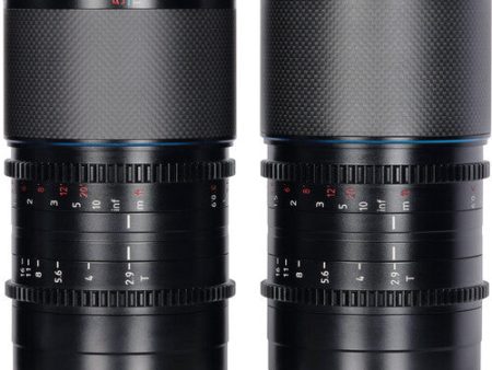 Sirui Saturn T2.9 1.6x Carbon Fiber Full-Frame Anamorphic 2-Lens (50mm & 75mm) Set (Sony E, Blue Flare) on Sale