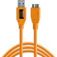 Tether Tools CU5454 USB 3.0 Male Type-A To USB 3.0 Micro-B, 15 , Orange Sale