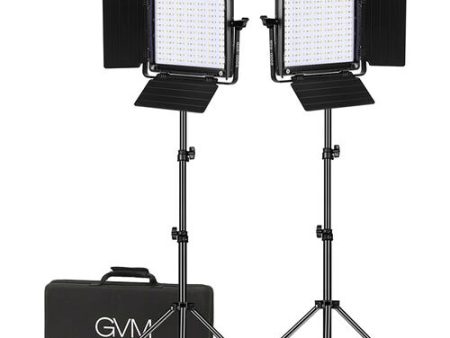 GVM 800D2L RGB LED Studio 2-Video Light Kit Hot on Sale