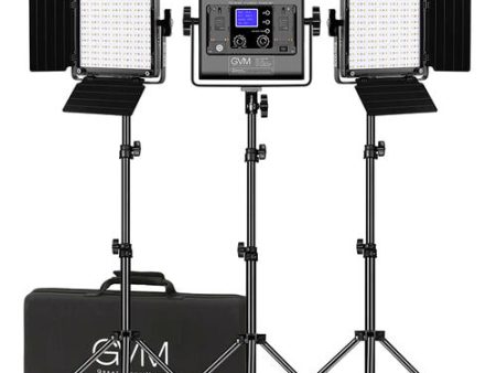 GVM 800D3L RGB LED Studio 3-Video Light Kit Online Sale