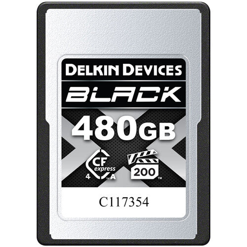 Delkin DCA4BV2480 480GB BLACK CFexpress Type A 4.0 Memory Card For Sale