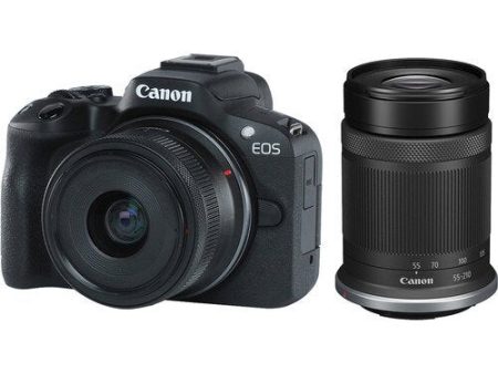 Canon EOS R50 Mirrorless Camera, RF-S 18-45mm f 4.5-6.3 IS STM + RF-S 55-210mm f 5-7.1 IS STM For Cheap