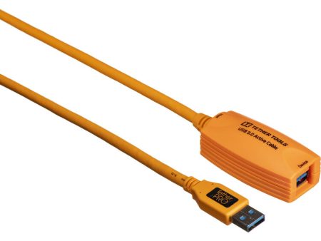 Tether Tools CU3017 16  Tetherpro USB 3.0 Active Extension Cable (Hi-Visibility Orange) Supply