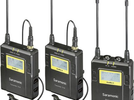 Saramonic Rx9+Tx9+Tx9 96-Ch Digital UHF Wireless Dual W Lavalier Mic F UWMIC9 System on Sale