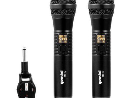 Gemini GMU-M200 Dual Handheld UHF Wireless Microphone System with Plug-In Receiver (512 to 541.7 MHz) Online Hot Sale