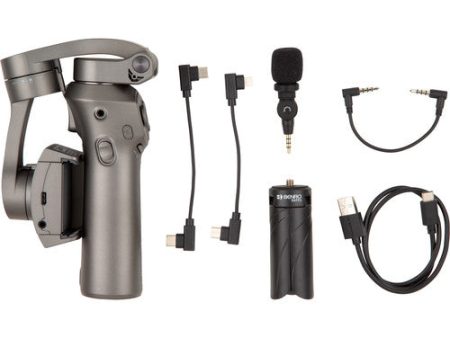 Benro 3XSMIC 3-Axis Handheld Gimbal F Smartphone w Saramonic Smartmic on Sale