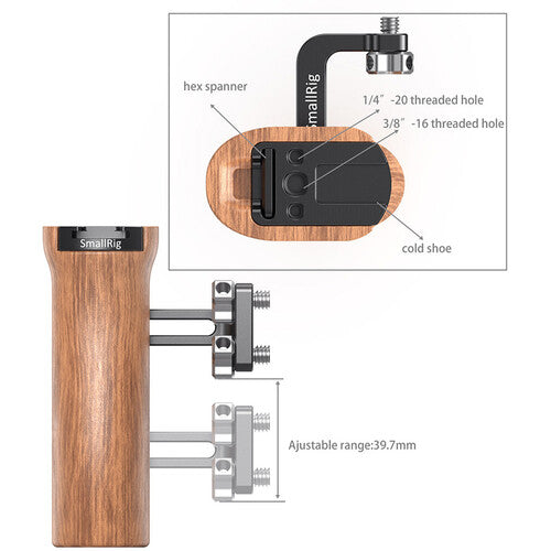 SmallRig HSN2093C Universal Wood Side Handle Discount