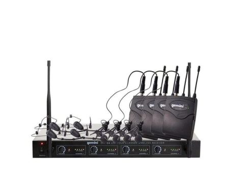 Gemini UHF-04HL Four channel UHF Wireless system - headset lavalier Online