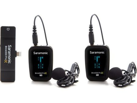 Saramonic BLINK500PROXB4 2-Person Digital Wireless Omni Lavalier Microphone System for Lightning Devices (2.4 GHz) For Sale