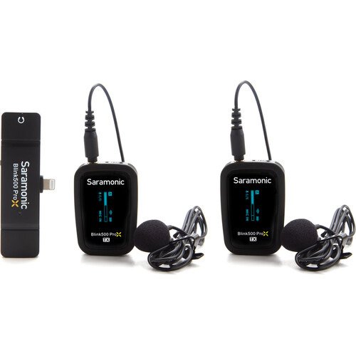 Saramonic BLINK500PROXB4 2-Person Digital Wireless Omni Lavalier Microphone System for Lightning Devices (2.4 GHz) For Sale