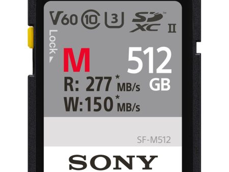 Sony SFM512 T2 SF-M Series UHS-II SDXC Memory Card, 512GB Supply