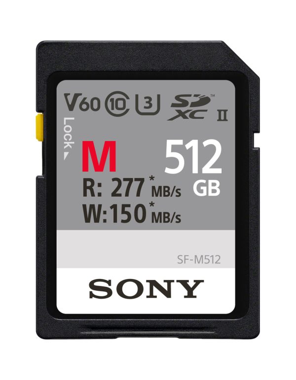 Sony SFM512 T2 SF-M Series UHS-II SDXC Memory Card, 512GB Supply