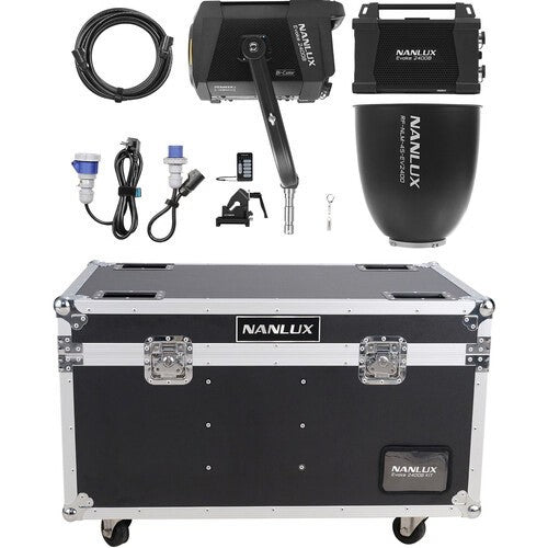 Nanlux Evoke 2400B 2400W Bi-Color LED Spot Light Road Case Kit (includes reflector in the case) on Sale