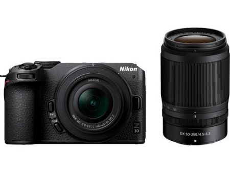 Nikon Z30 Mirrorless Camera w 16-50mm f 3.5-6.3 VR + 50-250mm f 4.5-6.3 VR For Sale