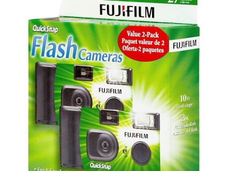 Fujifilm Quicksnap Flash 400 One-Time-Use Disposable Camera (27 Exposures, 2 Pack) Supply