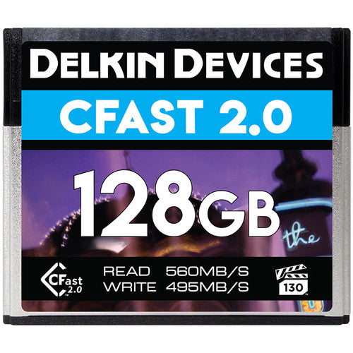 Delkin DCFSTV128 128GB Premium CFast 2.0 Memory Card Online Sale