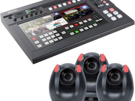 Datavideo SHOWCAST 100 4K Switcher Kit w 3 PTC-280 Cameras Fashion