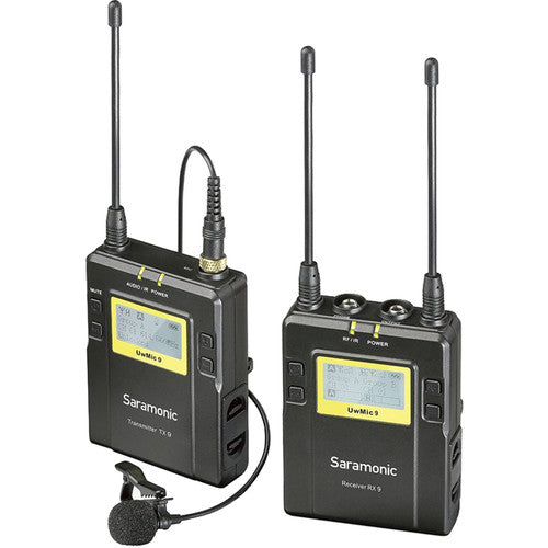 Saramonic Rx9+Tx9 96-Ch Digital UHF Wireless Bodypack Transmitter W Lavalier Mic F UWMIC9 System on Sale