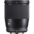 Sigma 16mm F 1.4 DC DN Contemporary F Sony, Ø67 Hot on Sale