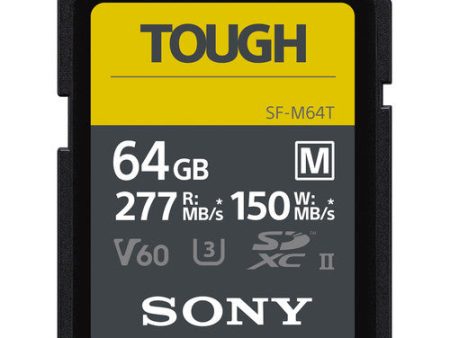 Sony SFM64T T1 SF-M Tough Series UHS-II SDXC Memory Card, 64GB Hot on Sale